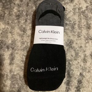 Calvin Klein Men's Shoe Liners, Lightweight No Show, 6 pairs, Blacks Grey 7-12